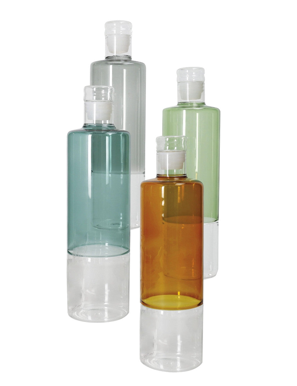 Bottiglia bicolor colori assortiti in vetro
