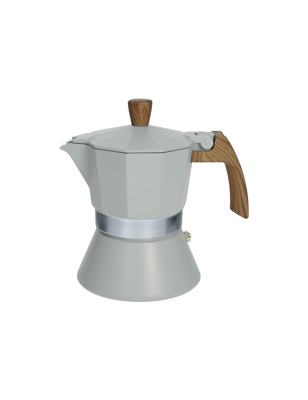 Caffettiera tortora 3 tazze alluminio