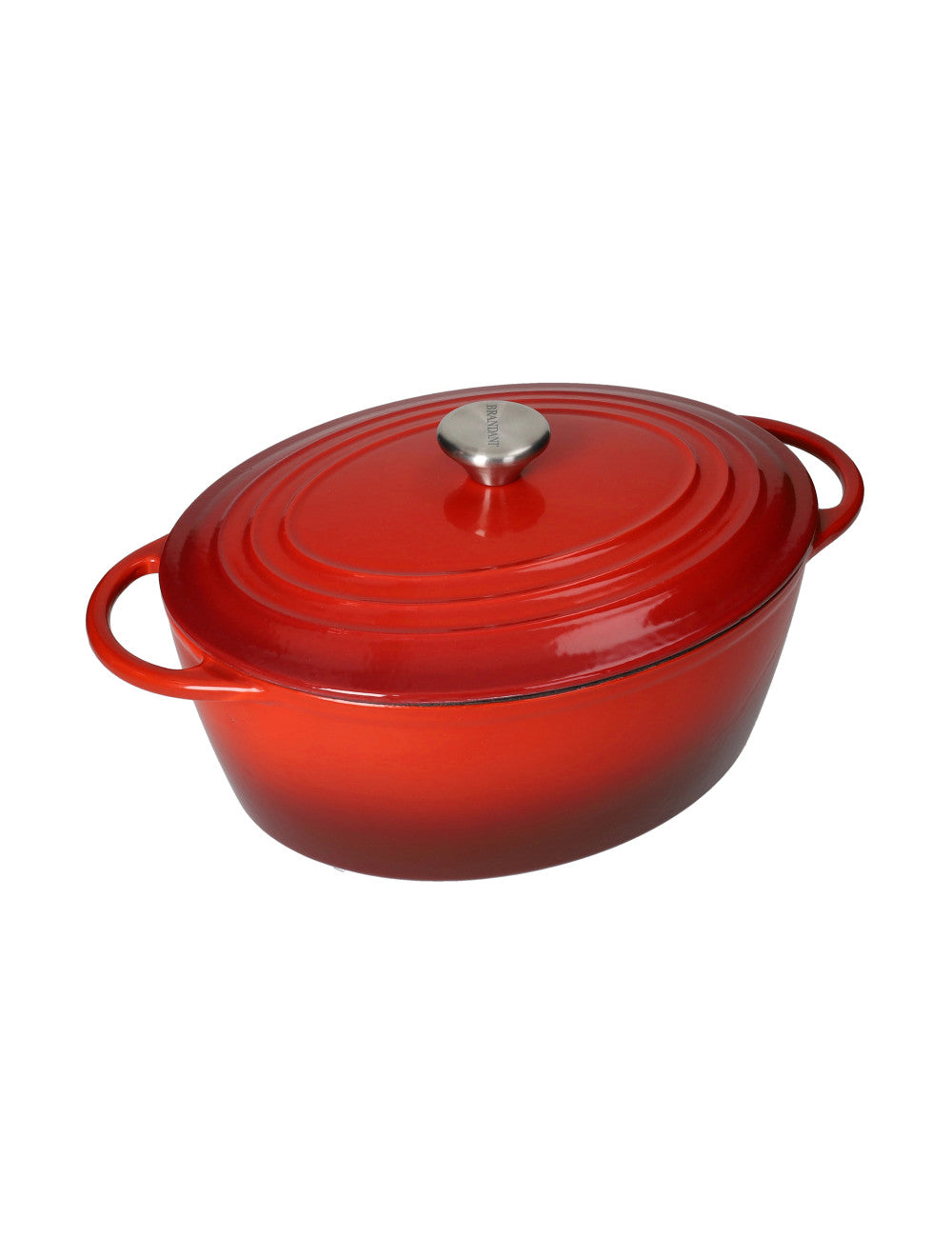 Casseruola cocotte ovale rossa ghisa smaltata lt 5