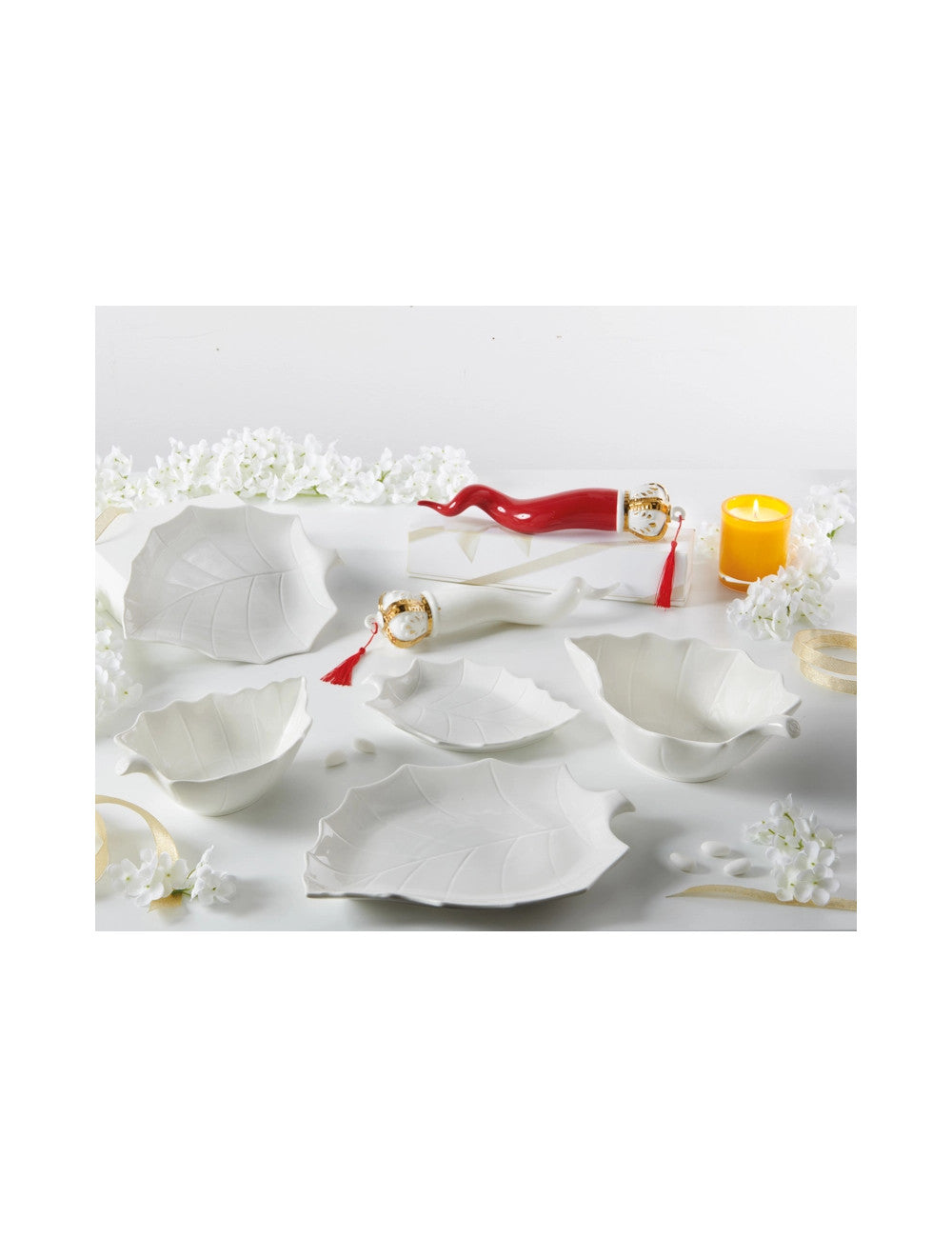 Vassoietto foglia in porcellana