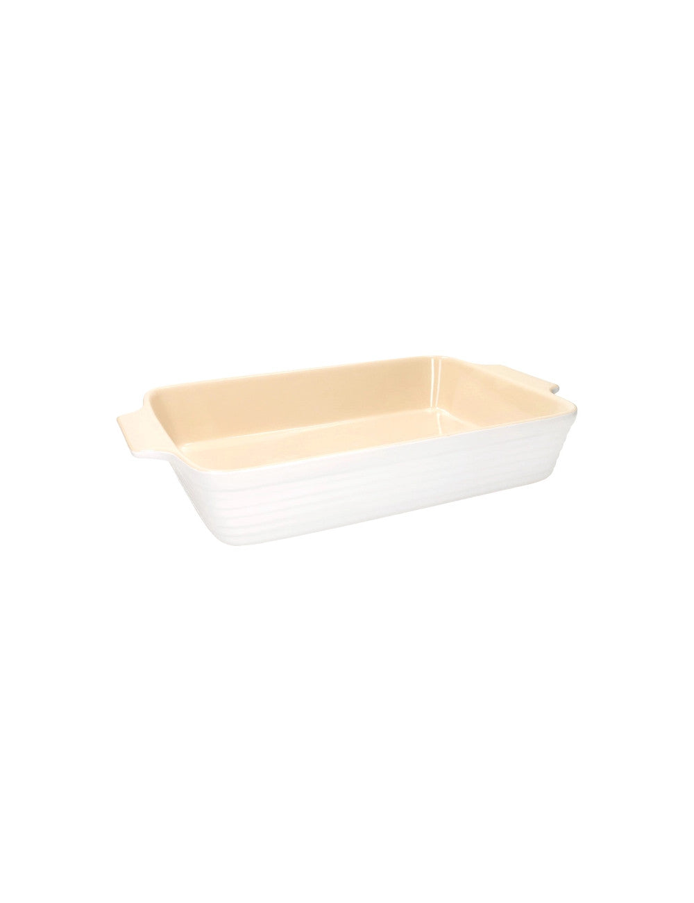 Pirofila bianca con manici 44x27cm