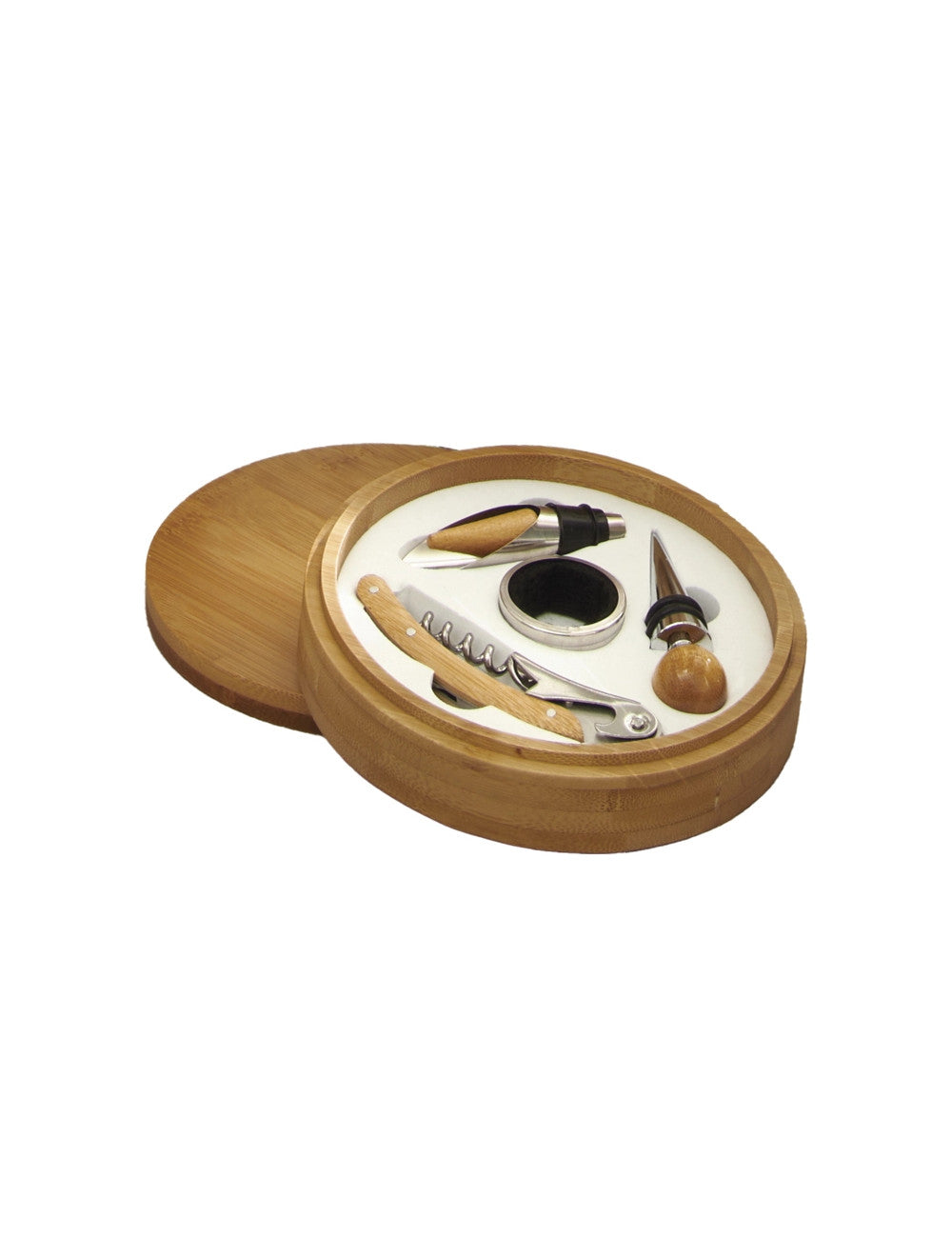 Set degustazione vino 4 PZ con cofanetto in bamboo