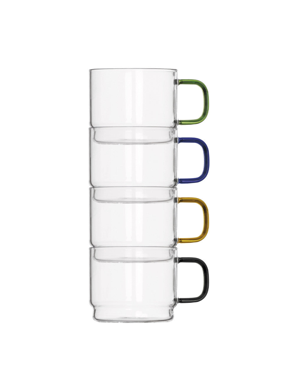 Tazzine impilabili colori assortiti set 4 pz in vetro